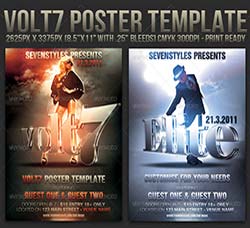 炫丽的竞技表演海报模板：Volt7 Poster Flyer Template